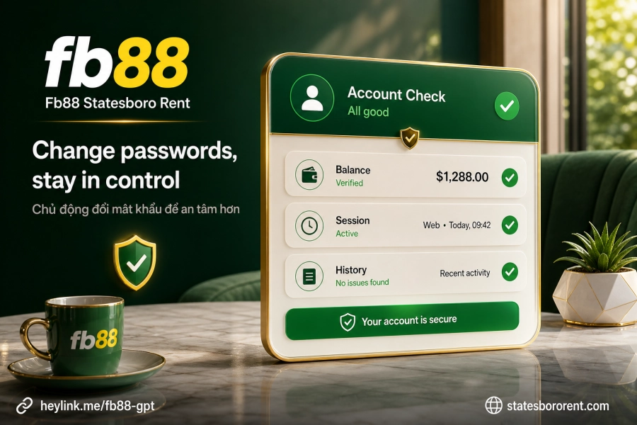 Change Fb88 account password in profile settings