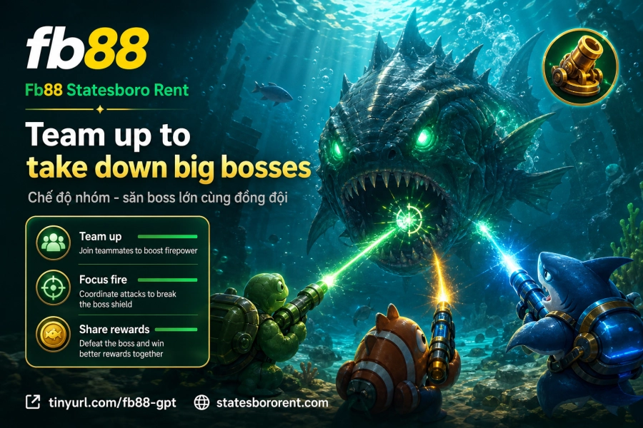 Chế độ đơn và chế độ nhóm bắn cá Fb88 săn boss chia thưởng