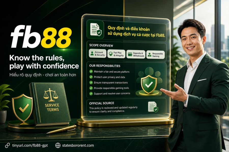 Quy định và điều khoản sử dụng dịch vụ cá cược Fb88 tài khoản thành viên